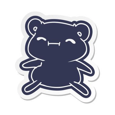 etiket kawaii şirin ayıcık çizgi film