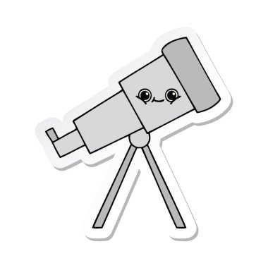sevimli çizgi Teleskobu etiket