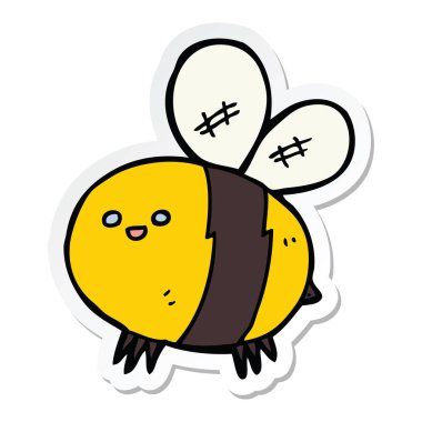 etiket bir karikatür arı