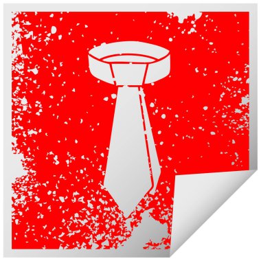 etiket ilginç sembolü boyun kravat peeling sıkıntılı Meydanı