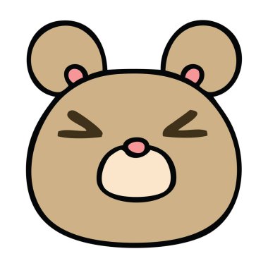 ilginç karikatür ayı yüz el çekilmiş