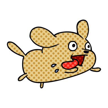 şirin kawaii köpek serbest çizilmiş karikatür