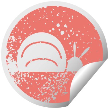 sıkıntılı dairesel peeling etiket sembol yeşil hata