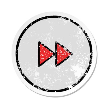 sevimli çizgi sıkıntılı etiket hızlı ileri düğmesi