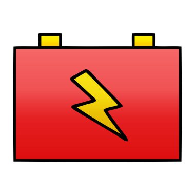 bir akü degrade gölgeli karikatür