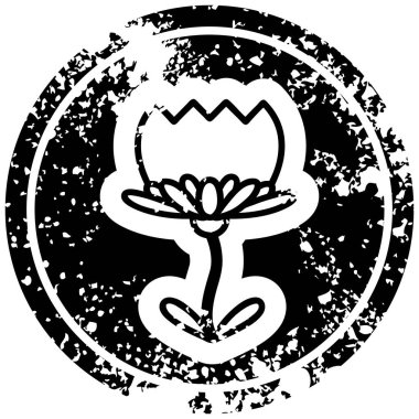 Lotus çiçeği sıkıntılı simgesi