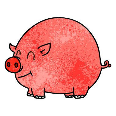 ilginç karikatür domuz el çekilmiş