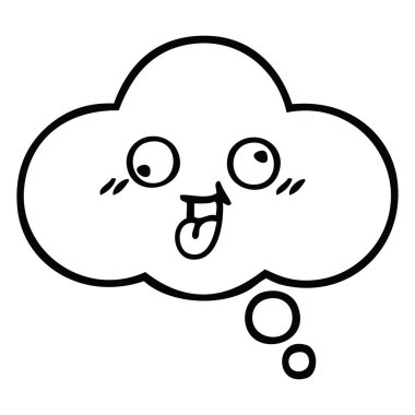 bir düşünce balonu çizim karikatür