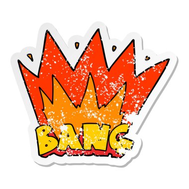 bir çizgi film bang işareti sıkıntılı etiket