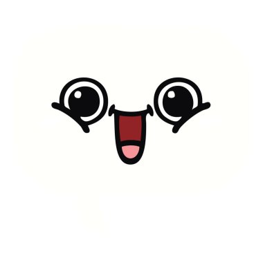 düz renk retro karikatür konuşma balonu