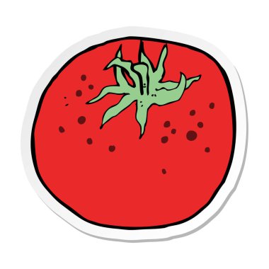 etiket bir karikatür domates
