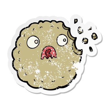 korkmuş çerez karikatür sıkıntılı etiket