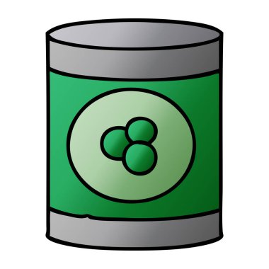 Degrade çizgi film doodle şeftali konservesi