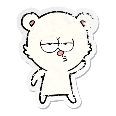 sıkılmış kutup ayısı karikatür sıkıntılı etiket