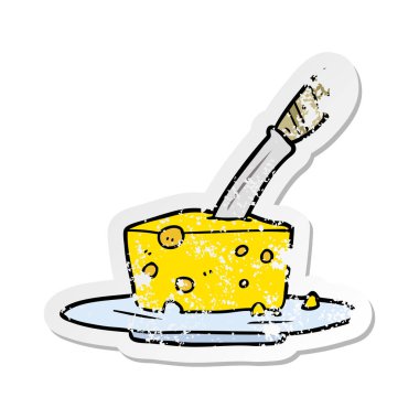 bir çizgi film peynir sıkıntılı etiket