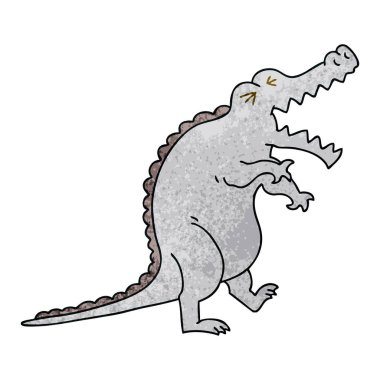 ilginç karikatür timsah el çekilmiş