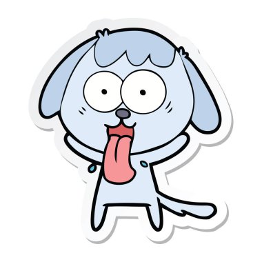 sevimli çizgi köpek etiket