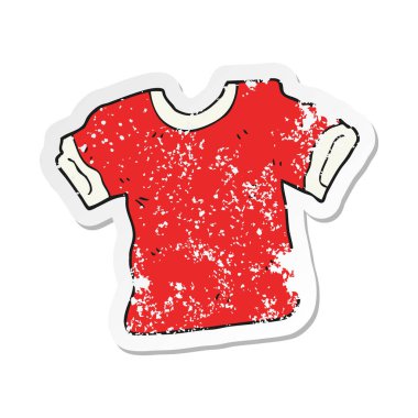 çizgi film t gömlek Retro sıkıntılı etiket