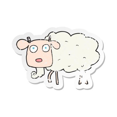 çizgi film keçi Retro sıkıntılı etiket