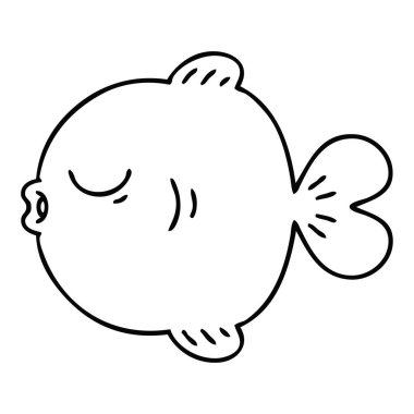 ilginç çizim karikatür balık