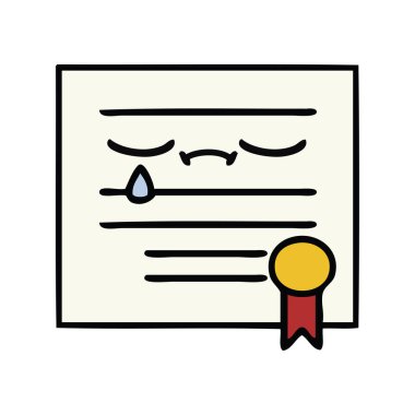 sevimli çizgi Mezuniyet Diploması