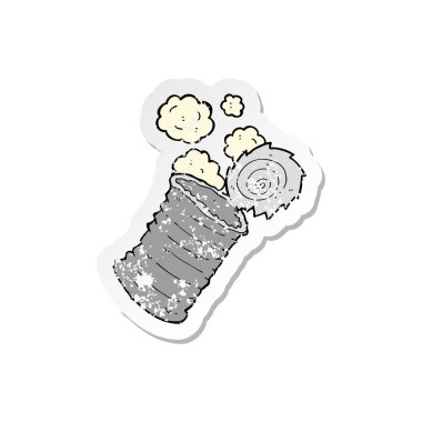 bir çizgi film eski konserve Retro sıkıntılı etiket 