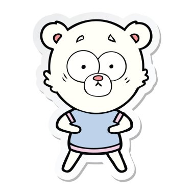 bir sürpriz kutup ayısı çizgi film etiketi