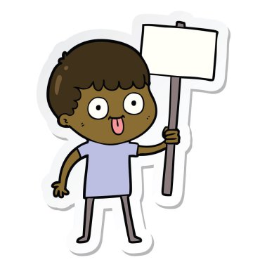 dik bir çizgi film adamın etiket