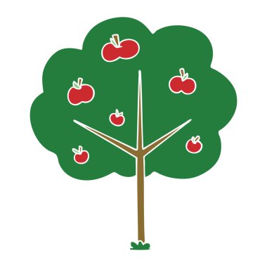 ilginç el çizilmiş karikatür ağaç