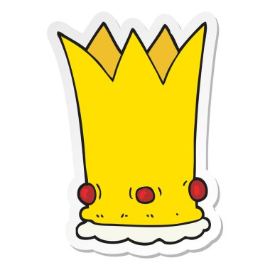 bir çizgi film taç etiket