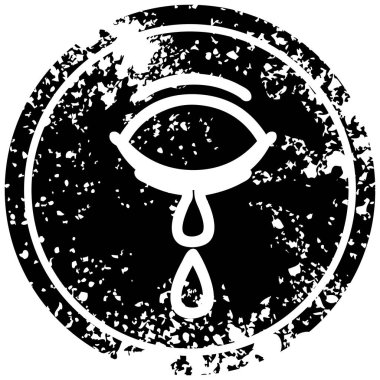 ağlayan göz sıkıntılı simgesini
