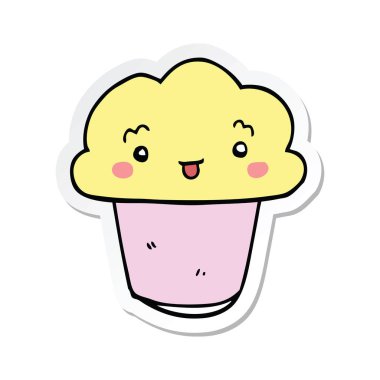 çizgi film çörek yüzü ile etiket