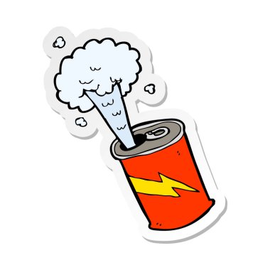 etiket bir karikatür fizzing soda olabilir