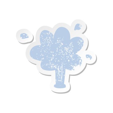 su oyuncak bir karikatür sıkıntılı etiket