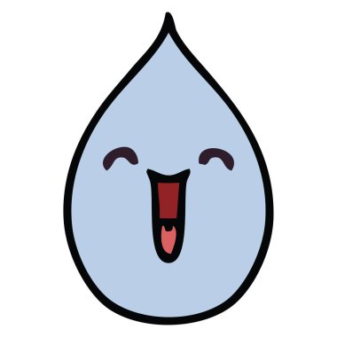 ilginç el çizilen çizgi film duygusal yağmur damlası