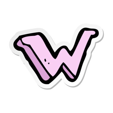 etiket bir çizgi film mektup W