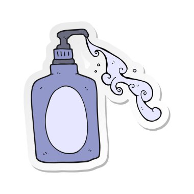 bir çizgi film el sabunu oyuncak, etiket