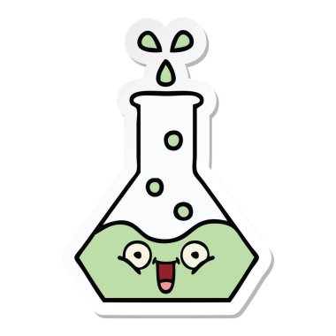 sevimli çizgi bilim kabı etiket