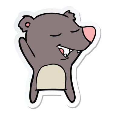 bir çizgi film ayının etiket