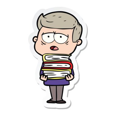 etiket bir karikatür dostum yorgun