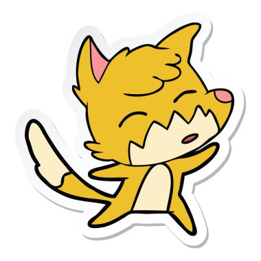 etiket karikatür tilki