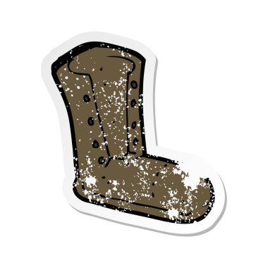 bir çizgi film eski önyükleme Retro sıkıntılı etiket