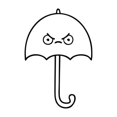 Çizim karikatür bir şemsiye