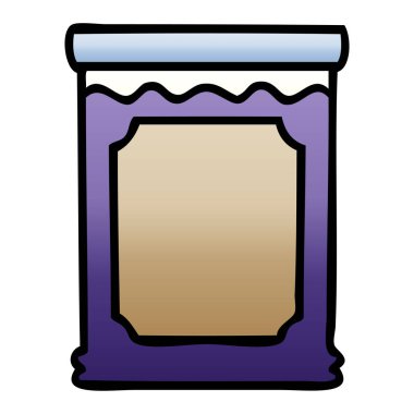 ilginç degrade gölgeli karikatür kavanoz reçel