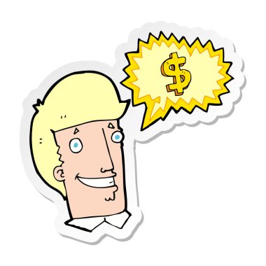 bir çizgi film satıcı plakası