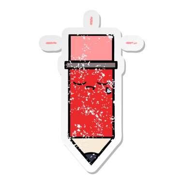 sevimli çizgi kalem sıkıntılı etiket