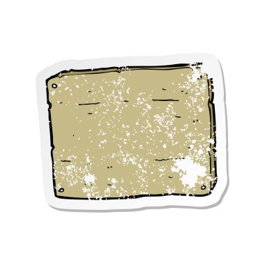 bir çizgi film ahşap tahta Retro sıkıntılı etiket