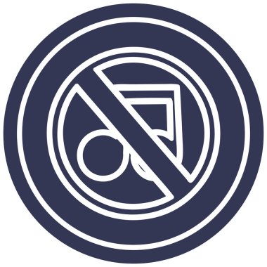 hiçbir müzik dairesel simgesi simgesi