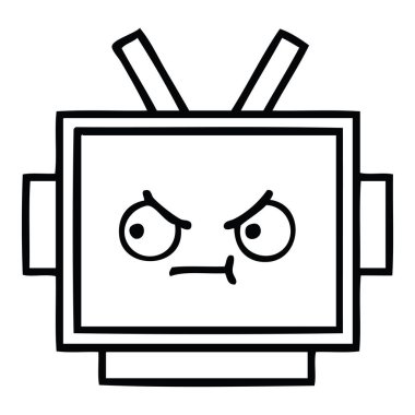 çizgi çizme çizgi film robot baş