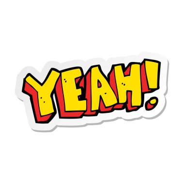 bir çizgi film Evet Not etiket